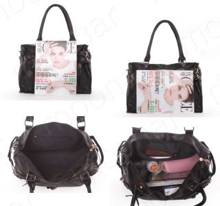 New Fashion Lady PU Leather Messenger Satchel Shoulder Purse Handbag Tote Bag