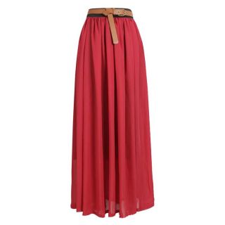 Antique Womens Sexy Lady Pleated Retro Maxi Long Dress Elastic Waist Bust Skirt