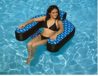 Swimline Swimming Pool Fabric Covered Suspending Chair Inflatable