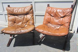 Cool Pair Vintage Danish Mid Century Modern Westnofa Siesta Chairs Chair