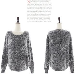 Womens Retro Soft Round Neck Knit Pullover Jumper Casual Sweater Cardigan E900