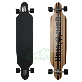 42"x9 5" Notch Board Skateboard Longboard Complete Black Wheels C6136