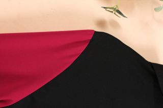 Womens European Fashion Doll Collar Asymmetric Long Sleeve Dress Red B1239DR