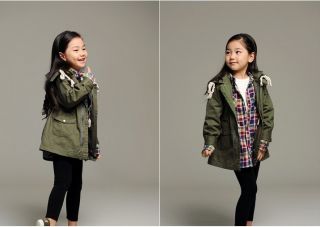 New Korean Style Toddlers Boys Girls Slim Fit Lapel Coat Kids Jacket Size 2 7Y