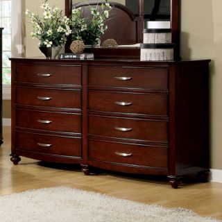 Morgan Heights Solid Wood Brown Cherry Finish Bedroom Dresser
