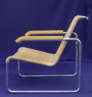 Pair Mid Century Modern Marcel Breuer Knoll Lounge B35 Chairs Eames Era