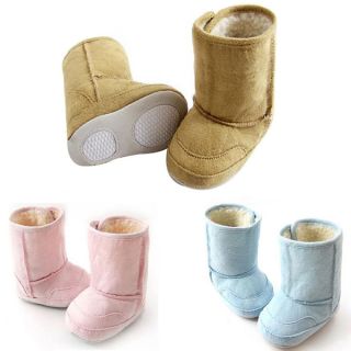1pc Baby Boy Girl Infant Toddler Winter Fur Shoes Snow Boots Warm 6 24M 3 Colors