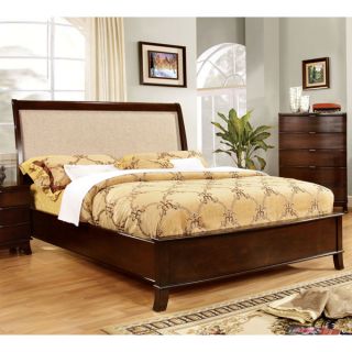 Mercer Contemporary Style Brown Cherry Finish Bed Frame Set