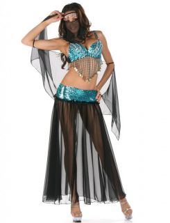 Sexy Women Belly Dance Wear Fancy Dress Up Sequin Chic Halloween Partywear Hot