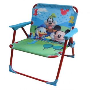 Disney Character Childrens Toddler Folding Metal Chair Kids Garden Camping Seat