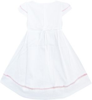 Baby Girls Dress White Embroider Flower Pleated Cute Kids Clothes Size 24M 4 New