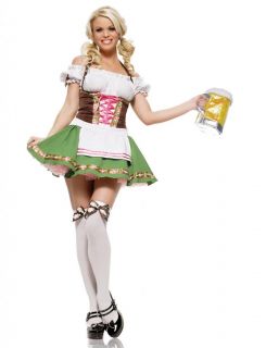 Sexy German Dutch Beer Girl Adult Costume Fancy Dress Up Maid Halloween Cosplay