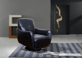 Full Leather Chair Modern Living Room Swivel Chair Leather Chair w Chrome