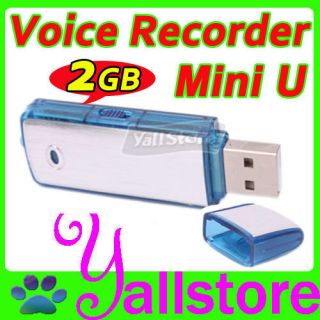 2GB Mini Spy USB Digital Voice Recorder Recording New
