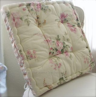 Dining Room Chair Pad Cushion Shabby Pink Roses Chic