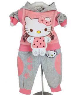 Cute Baby Girl Winter Fall Autumn Outfit Set Suit Hoody Coat Outerwear Clothes