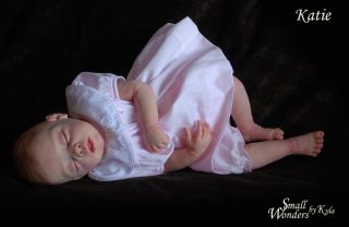 Beautiful Reborn Baby Girl Doll Linda Murray Lara Real Human Hair Eyelashes