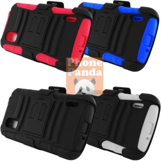 Dual Layer Hybrid Armor Case w Stand Plus Holster for LG Google Nexus 4 E960