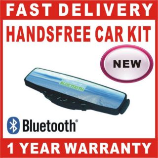 Bluetooth Rear View Mirror Handsfree Phone Car Kit New
