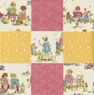 Friendship Tea Sandy Lynam Clough Quilt Fabric 1/2 yard White