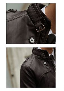 Fashion New Mens Sexy PU Leather Slim Fit Short Jacket Tops Coat