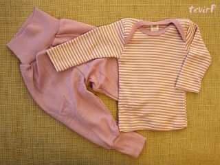 Engel Merino Wool Silk 100 Organic Baby Newborn Striped T Shirt Top Underwear