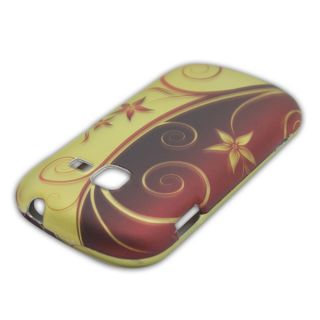 Red Gold Swirl Case for Samsung Galaxy Discover S730G Cell Phone Hard Skin Cover