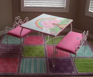 Kids Toddlers Princess Castle Table and Chairs Set Wrought Iron Furniture New