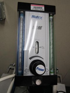 Matrx MDM Dental Nitrous Oxide N2O Flowmeter Rolling Portable Delivery Cart