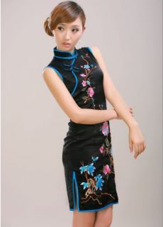 Fashion Chinese Women's Mini Dress Cheongsam 6 14