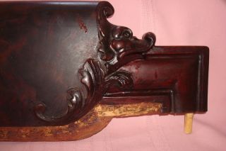 Antique Expertly Carved Animal Face Floral Salvage Wood Chair Frames EX Con