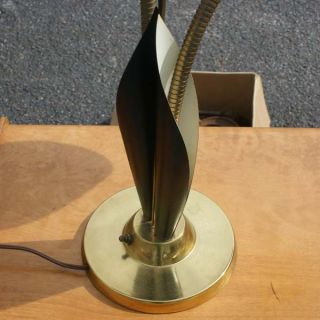 Vintage Metal Brass Gooseneck Organic Table Lamp