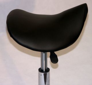 2 Black Salon Spa Beauty Faux Leather Saddle Massage Reiki Gas Lift Chair Stool