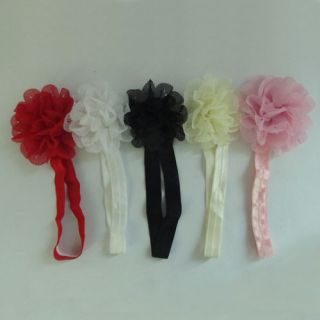 Baby Girls Kids Flower Hairband Soft Elastic Headband Hair Accessories Band Pink