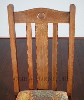 Antique English Solid Oak Jacobean Dining Side Chairs Set 4 c1920’s P04