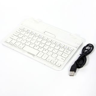 Aluminum Wireless Bluetooth Keyboard Case with Stand for Apple iPad Mini White
