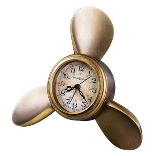 Howard Miller Propeller Alarm Clock Antique Copper Finish Home Office