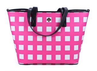 Kate Spade Pink White Nylon Checker Place Harmony Baby Bag New