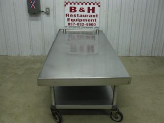 72" x 30" Stainless Steel Heavy Duty Mobile Equipment Griddle Stand Table