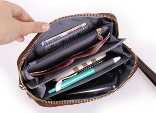 2013 New Shiny Patent Leather Clutch Bag Handbag Purse Wallet Key Case Phone Bag