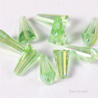 Hot Charms Cone Glass Crystal Bracelet Necklace Finding Spacer Beads 8 15mm 8709