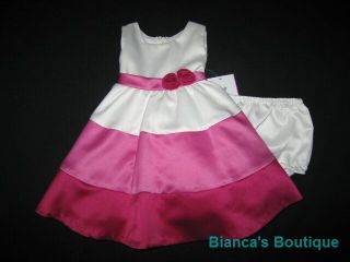 New "Shades of Rose" Satin Easter Dress Girls 18M Spring Summer Baby Clothes