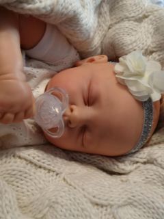 Lily Pad Nursery 's Adorable Baby Girl Andi "Asleep" Cradle Kit by Linda Murray