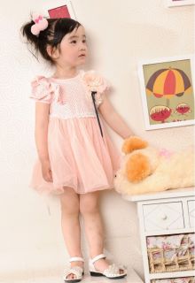 Baby Girl Pink Tutu Dress Party Petti Skirt Polka Dot Princess Ruffled Flower UK