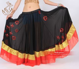 Belly Dance Costume Dancewear Dress 360° Big Skirt Black Red
