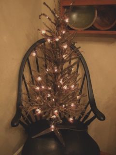 Primitive Country 3 Foot German Twig Christmas Tree with 50 Clear Lights