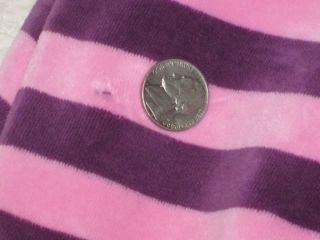 Mini Boden Striped Velour Hooded Dress Girl 9 10 Year Pink Purple Stripes