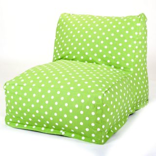 Small Polka Dot Bean Bag Chair Lounger Lime White from Brookstone