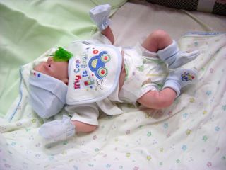 Adorable Preemie Reborn Baby Doll Boy Fern Sculpt New Release by Morgan Perez
