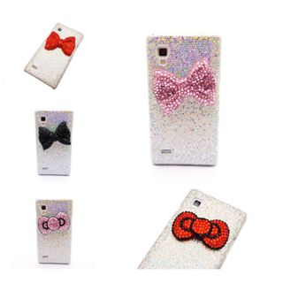 Multi Choice Bling Shiny White Case Bow Cover for LG Optimus L9 P760 P765 New In